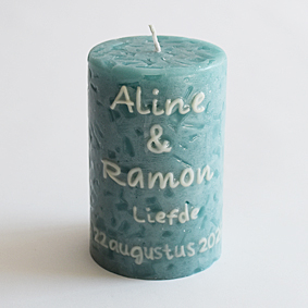 gepersonaliseerde kaars cilinder 8 cm