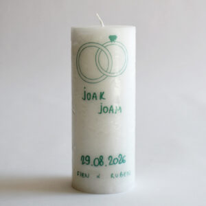 gepersonaliseerde kaars cilinder 6 cm