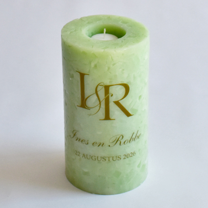 gepersonaliseerde kaars cilinder 12 cm - Afbeelding 2